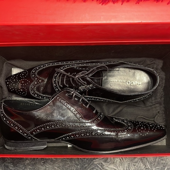 Hugo Boss Pier Leather Dress  Shoes , Size EU42/US 9⭐️ - Picture 2 of 6